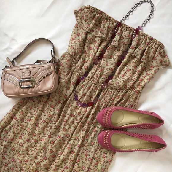 No Boundaries Dresses & Skirts - Delicate rose floral print maxi dress XX Lg